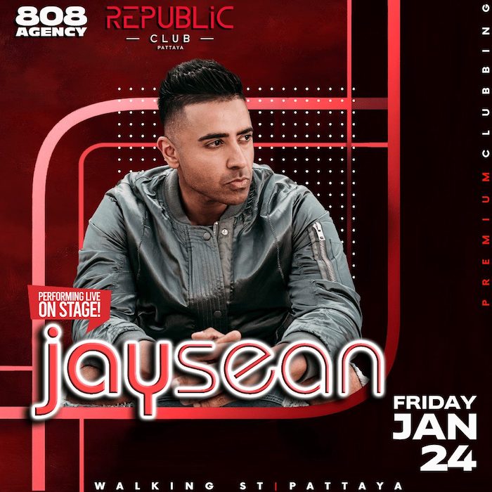 Jay Sean at Republic Club Pattaya January 24th 2025