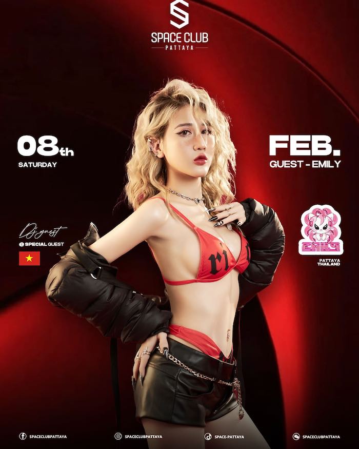 DJ Emily & MC Cam at Space Club Pattaya February 8th 2025