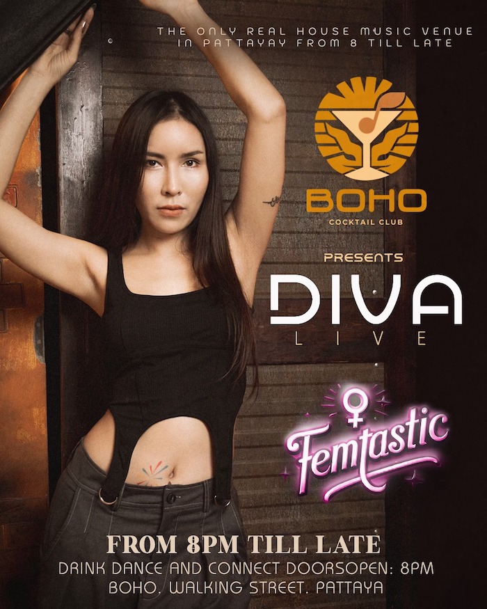 DJs Diva, Brynna, Ava & RiRi at BOHO Pattaya February 25th 2025