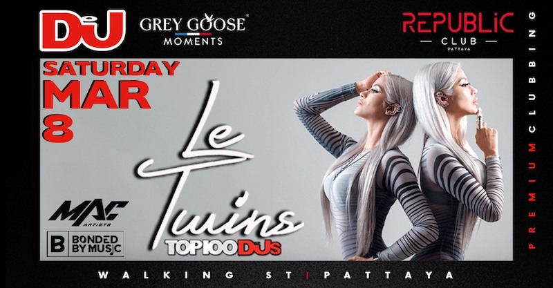 Le Twins at Republic Club Pattaya March 8th 2025